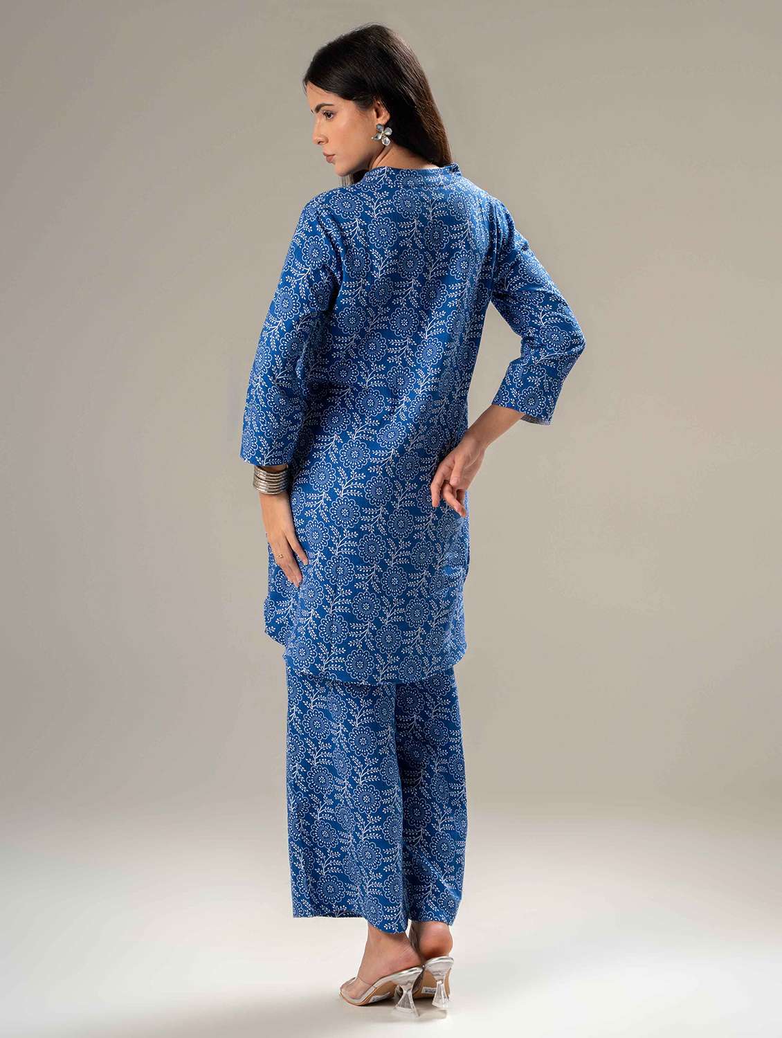 women printed long sleeve ethnic co-ord set - 22184347 -  Standard Image - 2