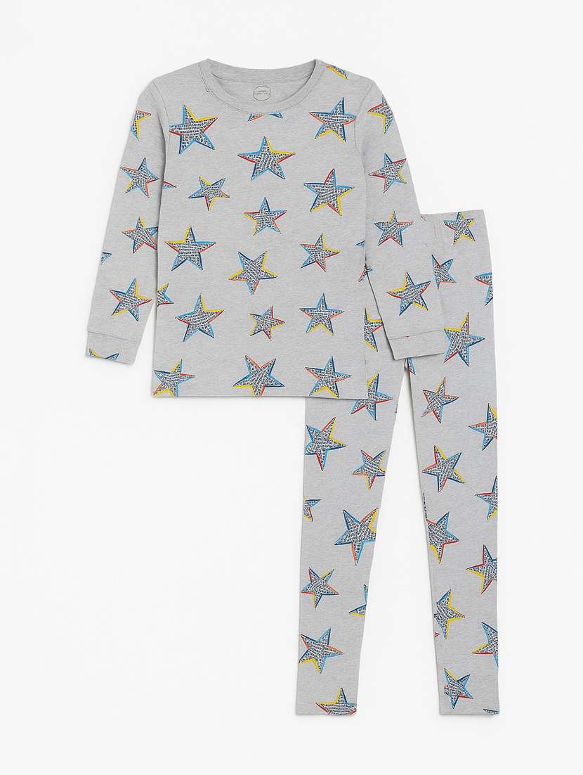 girls printed long sleeve nightwear pyjama set - 22184384 -  Standard Image - 2