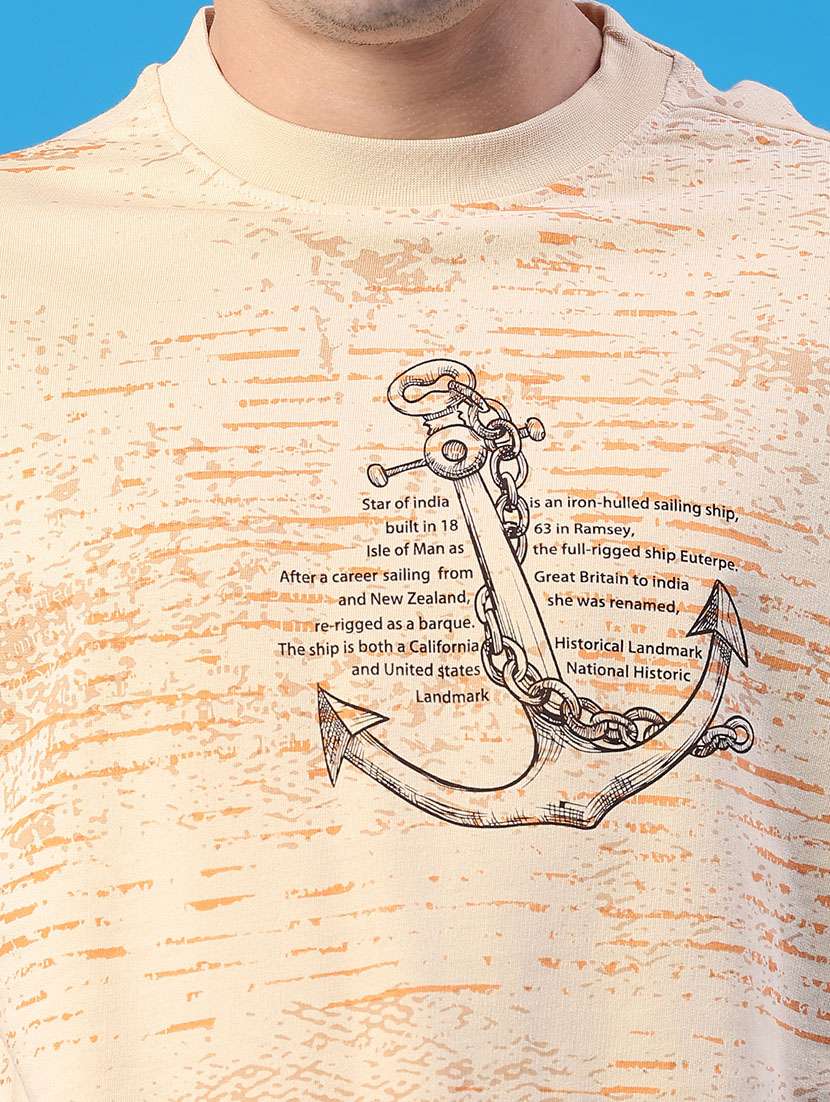 men printed short sleeve loose fit t-shirt - 22184423 -  Standard Image - 2