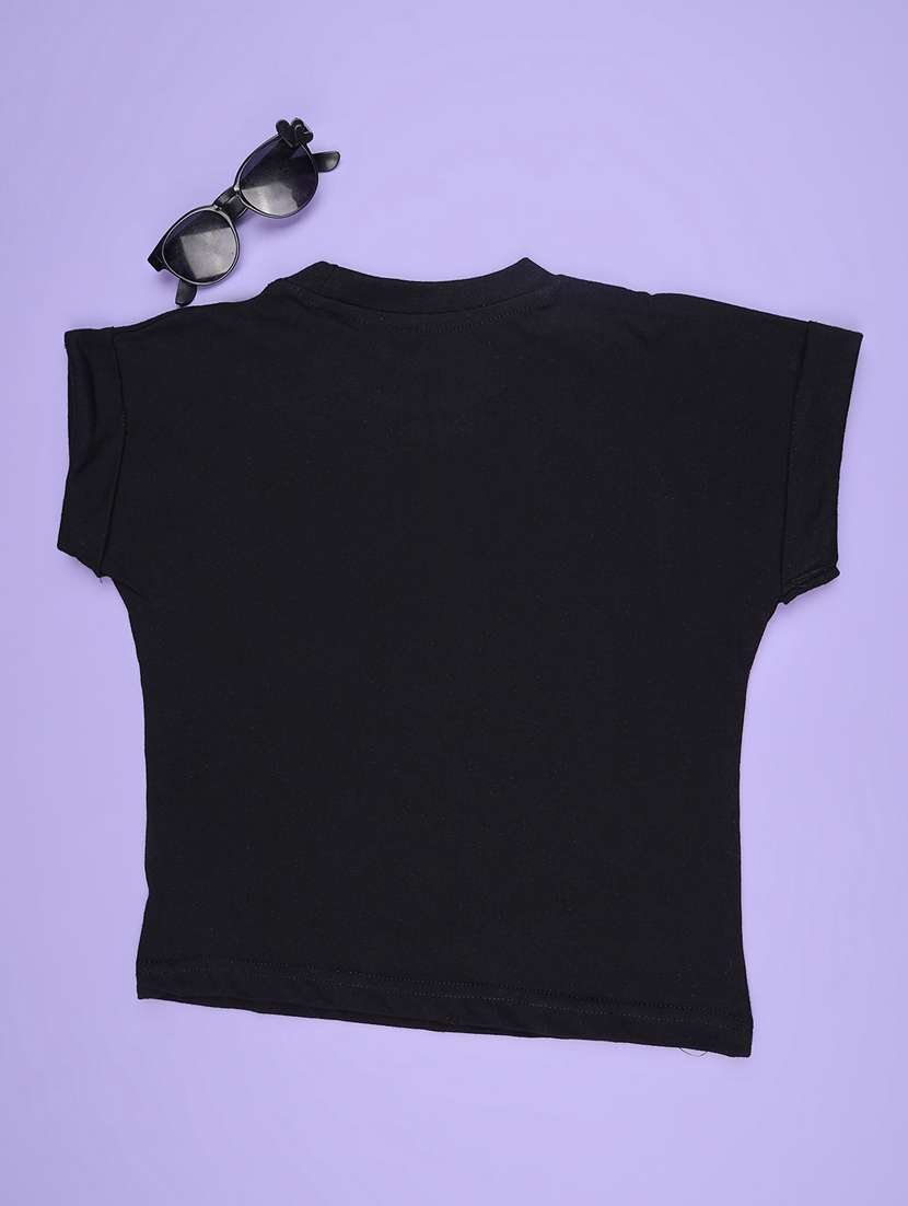 Girls Printed Short Sleeves Regular Fit Tee - 22184570 -  Standard Image - 2