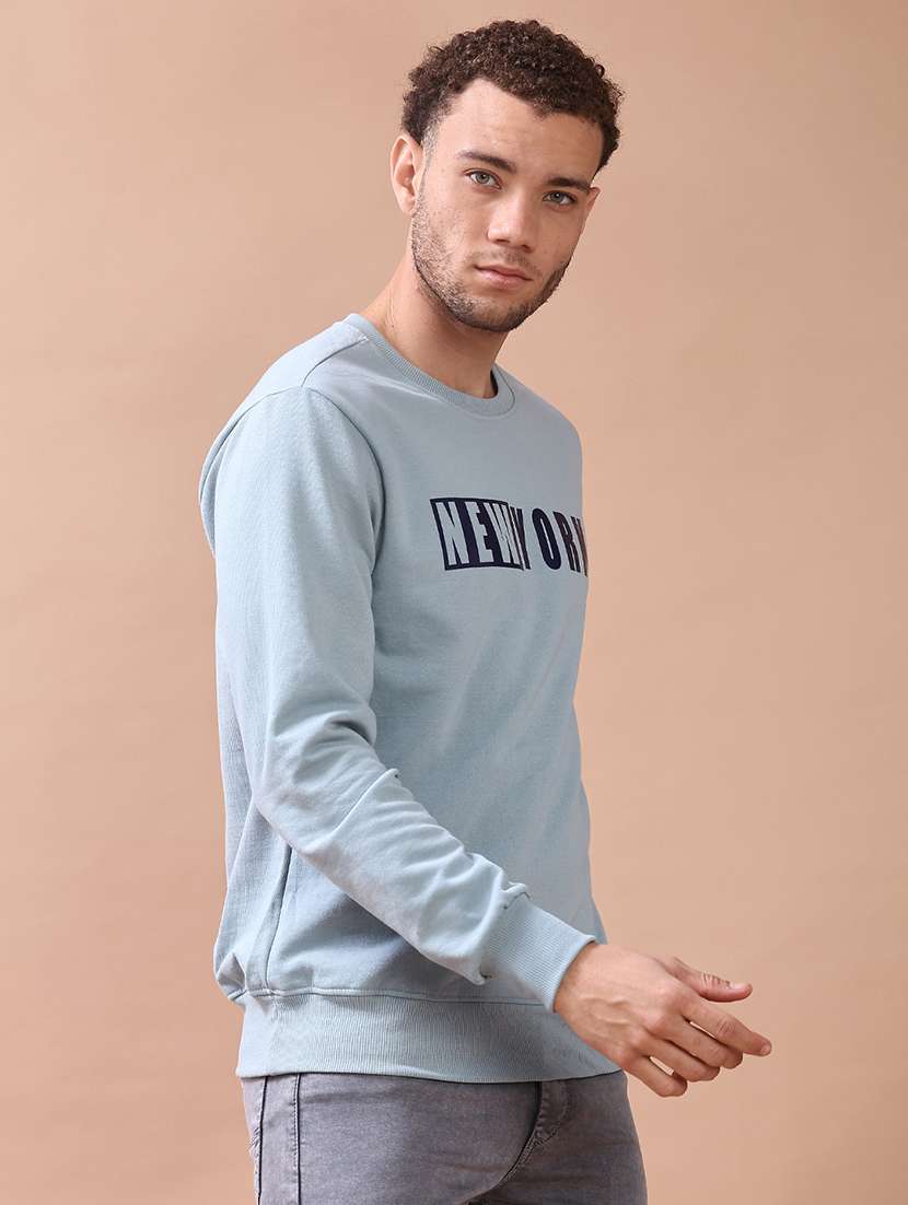 men chest print long sleeve regular fit sweatshirt - 22184637 -  Standard Image - 2