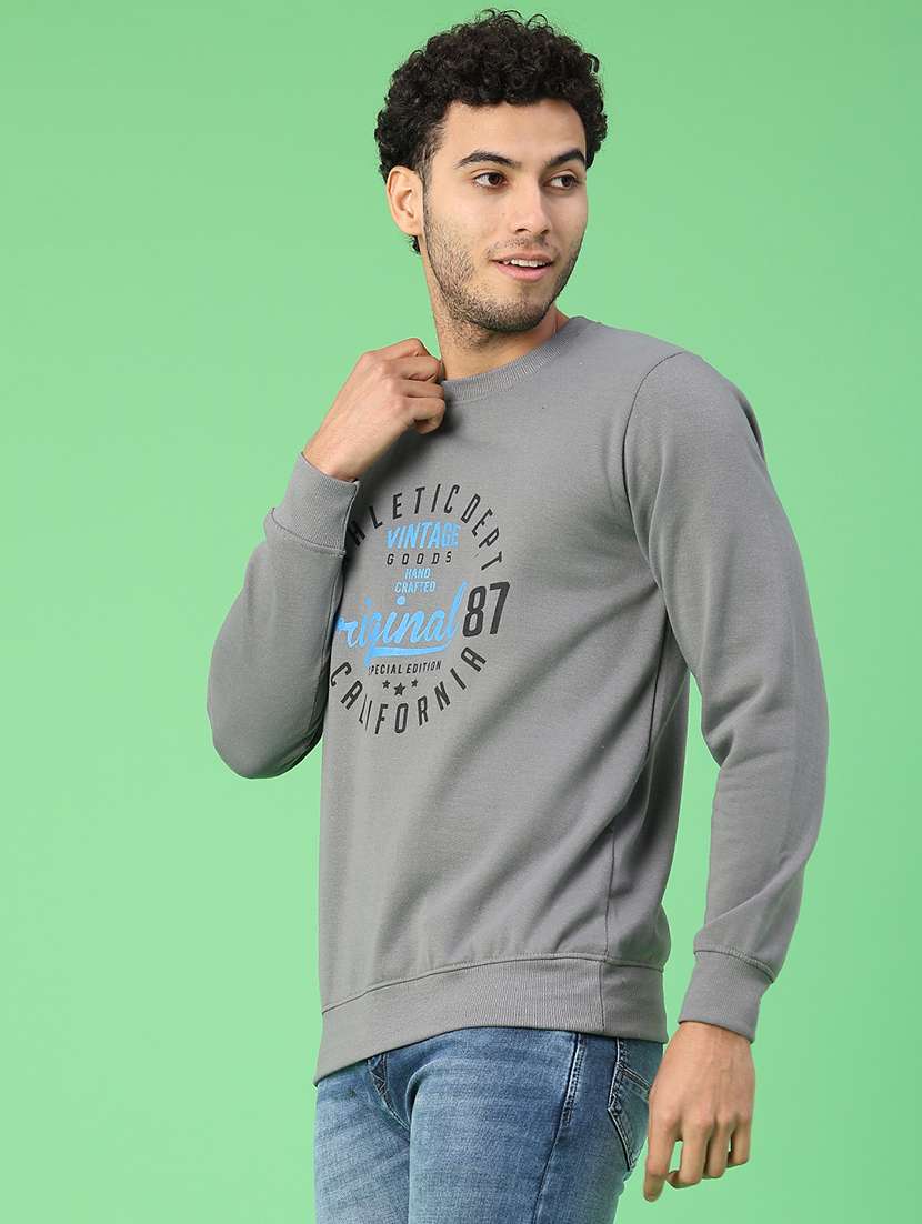 men front print long sleeve regular fit sweatshirt - 22184638 -  Standard Image - 2