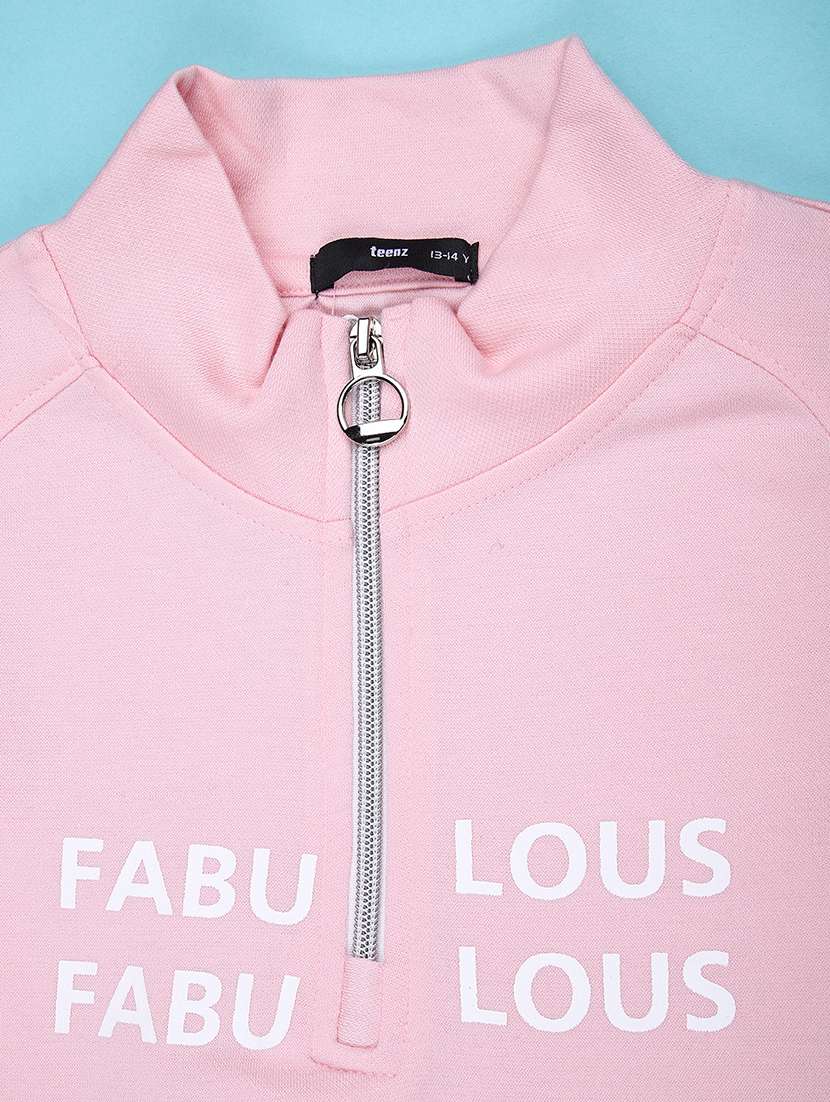 girls printed stand collar long sleeve tee - 22184667 -  Standard Image - 2