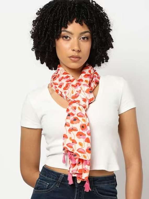 women red printed stole - 22184793 -  Standard Image - 2