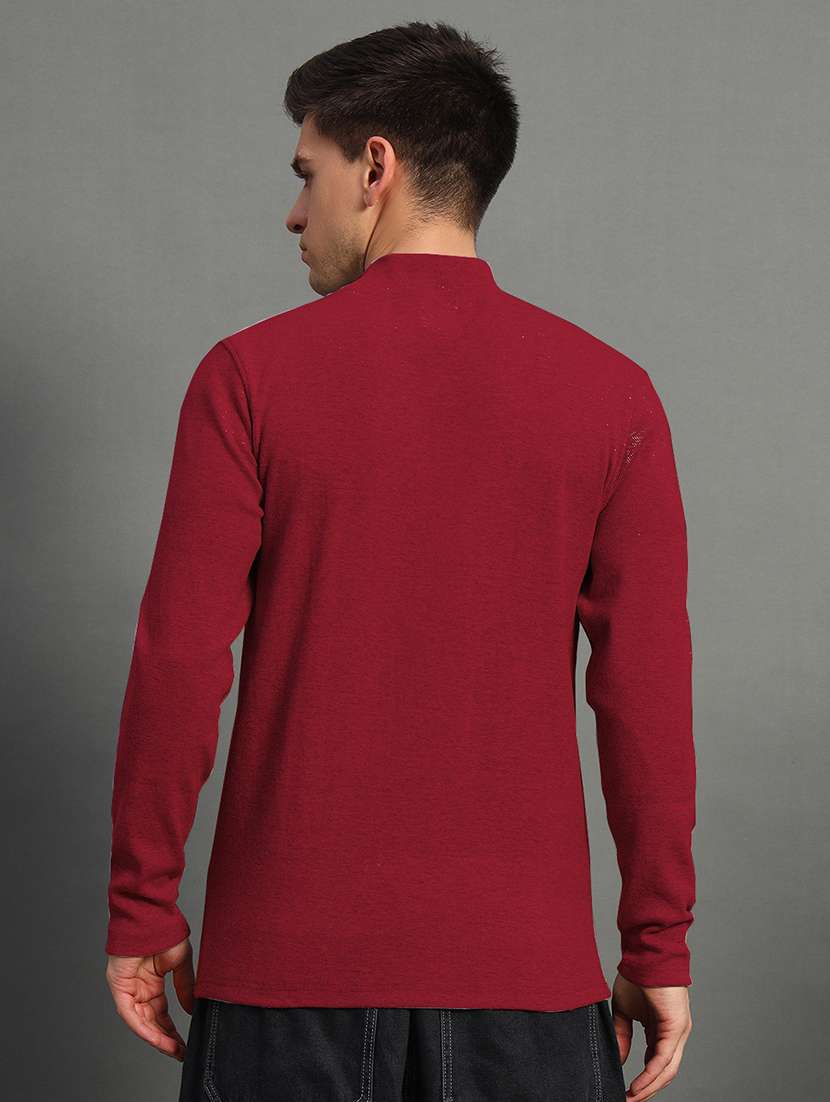 men solid long sleeve slim fit pullover - 22184865 -  Standard Image - 2