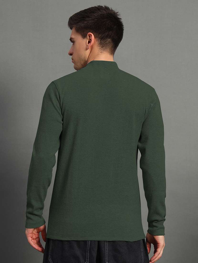men solid long sleeve slim fit pullover - 22184866 -  Standard Image - 2
