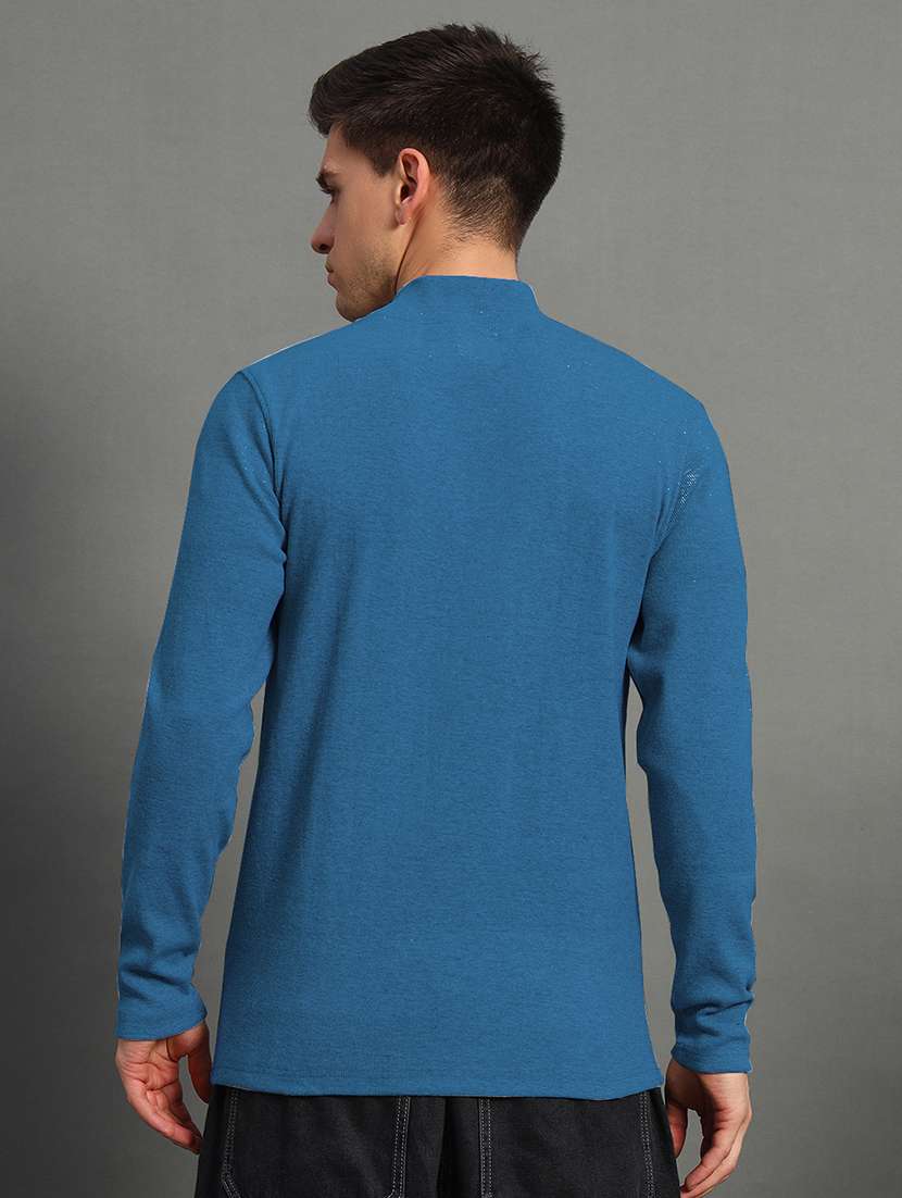men solid long sleeve slim fit pullover - 22184869 -  Standard Image - 2