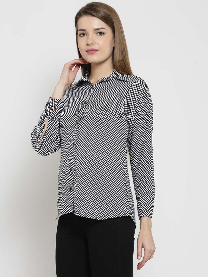 women collared long sleeve regular fit shirt - 22184973 -  Standard Image - 2