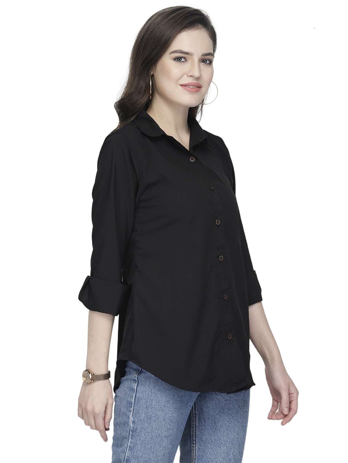 women collared long sleeve regular fit shirt - 22184977 -  Standard Image - 2