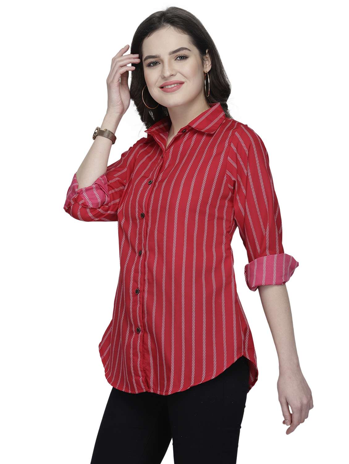 women collared long sleeve regular fit shirt - 22184983 -  Standard Image - 2