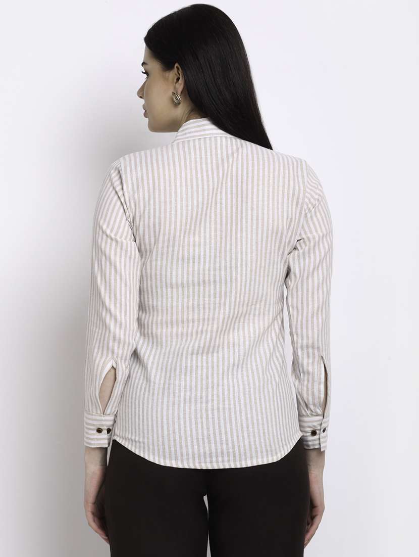 women collared long sleeve regular fit shirt - 22184999 -  Standard Image - 2