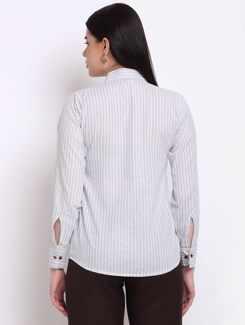 women collared long sleeve regular fit shirt - 22185001 -  Standard Image - 2