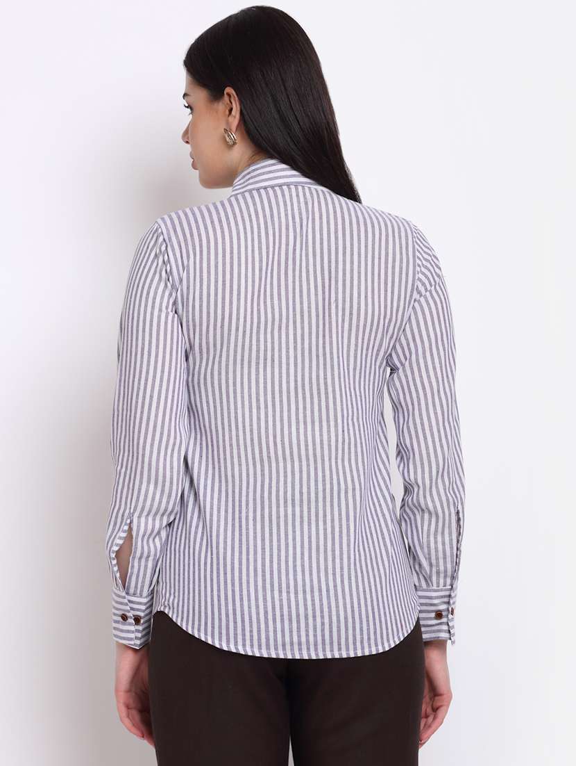 women collared long sleeve regular fit shirt - 22185004 -  Standard Image - 2