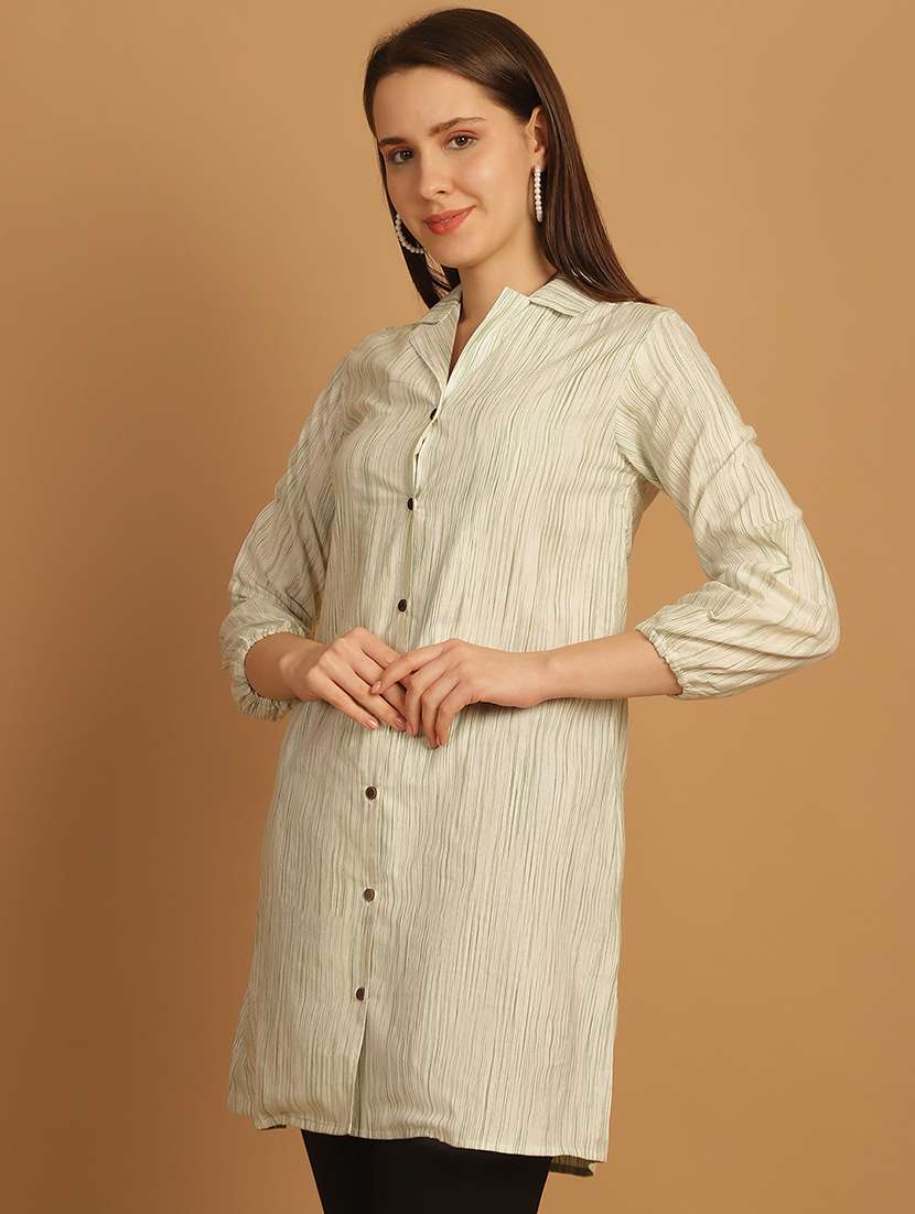 women lapel collar long sleeve regular fit shirt - 22185031 -  Standard Image - 2