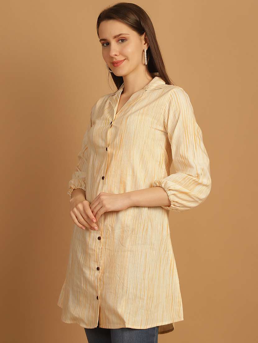 women lapel collar long sleeve regular fit shirt - 22185034 -  Standard Image - 2