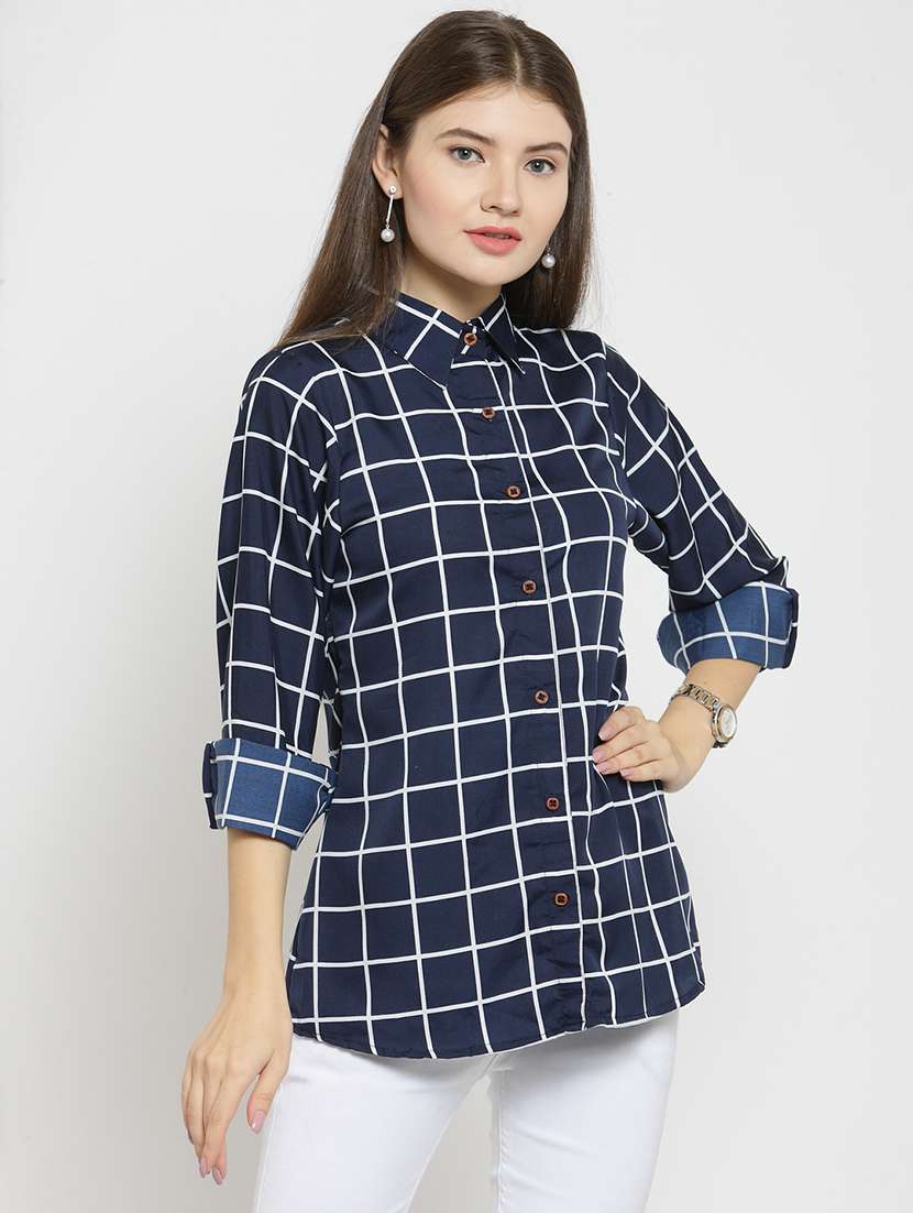 women collared long sleeve regular fit shirt - 22185050 -  Standard Image - 2