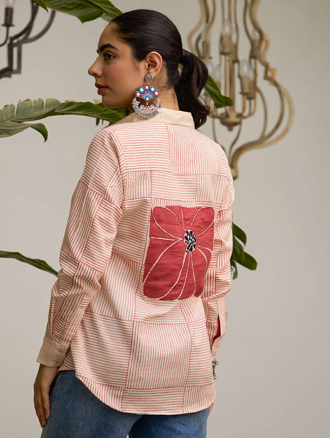 women striped long sleeve regular fit shirt - 22185110 -  Standard Image - 2