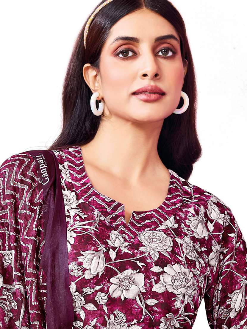 women floral printed three quarter sleeve kurta pant with dupatta set - 22185117 -  Standard Image - 2