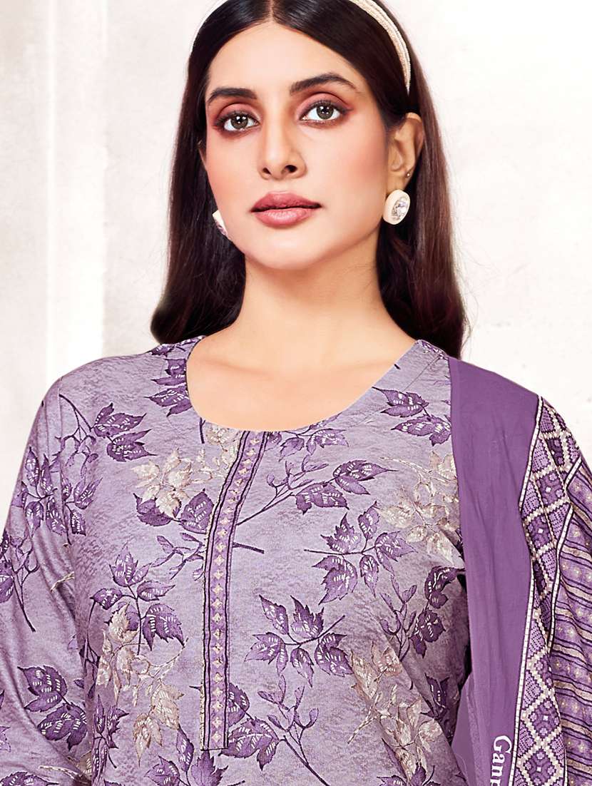 women printed three quarter sleeve kurta pant with dupatta set - 22185120 -  Standard Image - 2