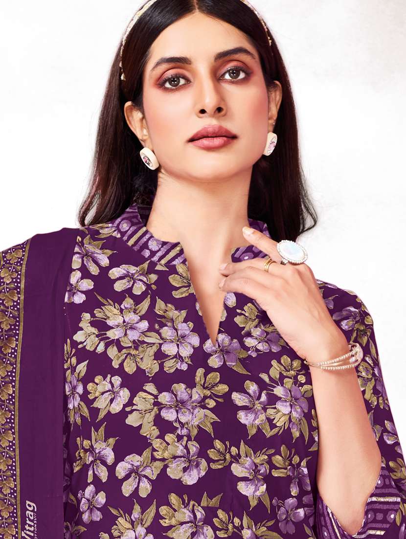 women floral printed three quarter sleeve kurta pant with dupatta set - 22185125 -  Standard Image - 2