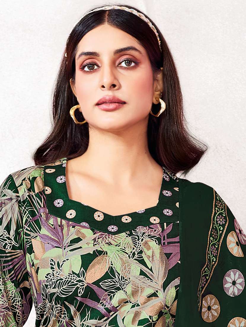 green cotton kurta salwar  set - 22185131 -  Standard Image - 2