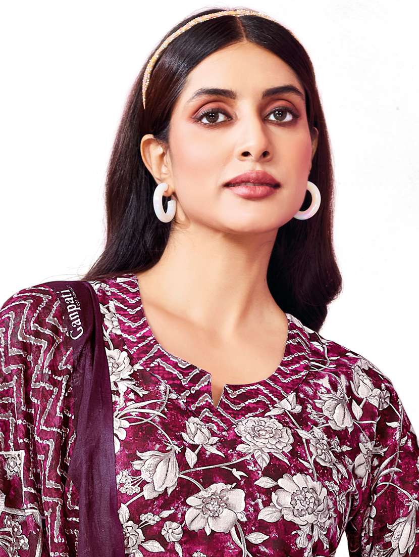 women floral printed three quarter sleeve kurta pant with dupatta set - 22185132 -  Standard Image - 2