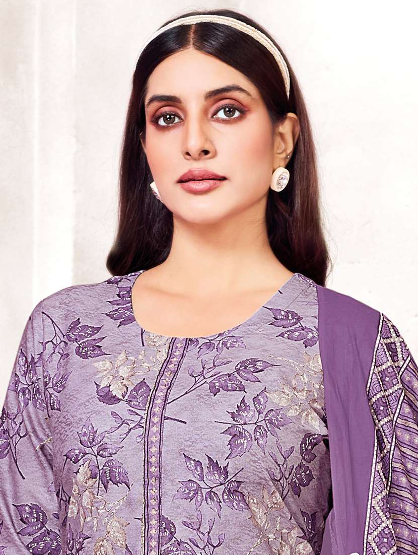 women printed three quarter sleeve kurta pant with dupatta set - 22185135 -  Standard Image - 2