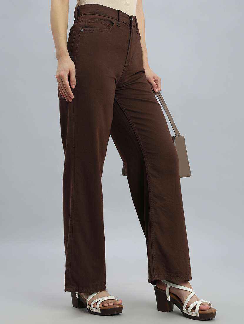 women plain high rise straight fit jeans - 22185268 -  Standard Image - 2