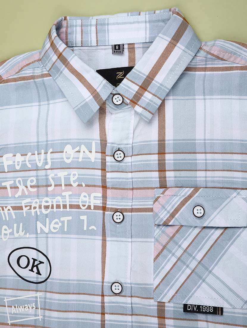 boys checkered short sleeve casual shirt - 22185320 -  Standard Image - 2