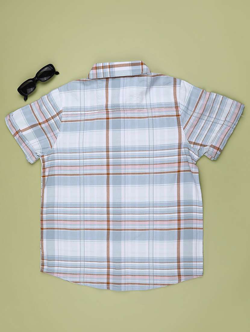 Boys Checkered Short Sleeve Casual Shirt - 22185320 -  Standard Image - 2