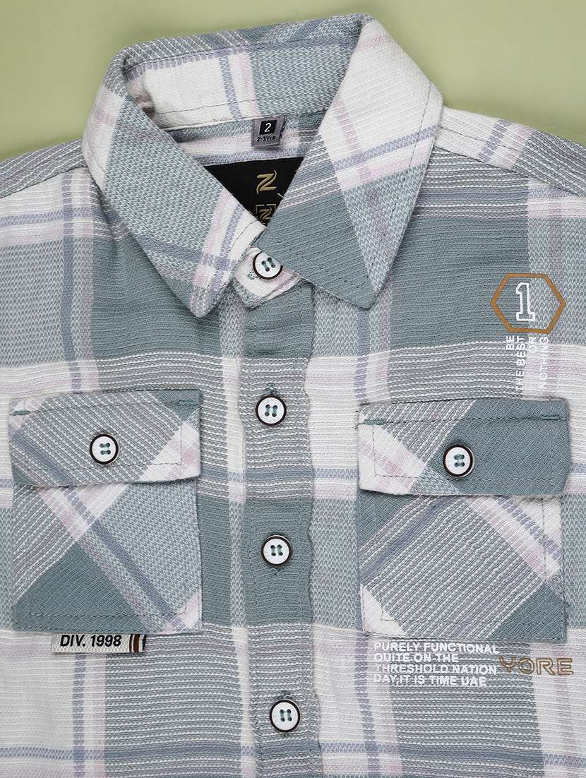 boys checkered short sleeve casual shirt - 22185326 -  Standard Image - 2