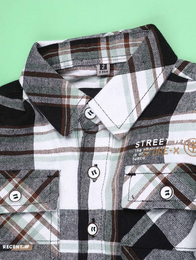 boys checkered long sleeves t-shirt - 22185339 -  Standard Image - 2