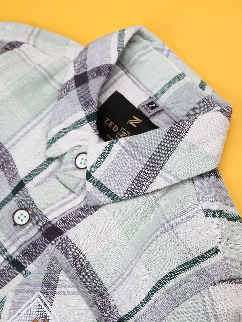 boys checkered long sleeves t-shirt - 22185340 -  Standard Image - 2