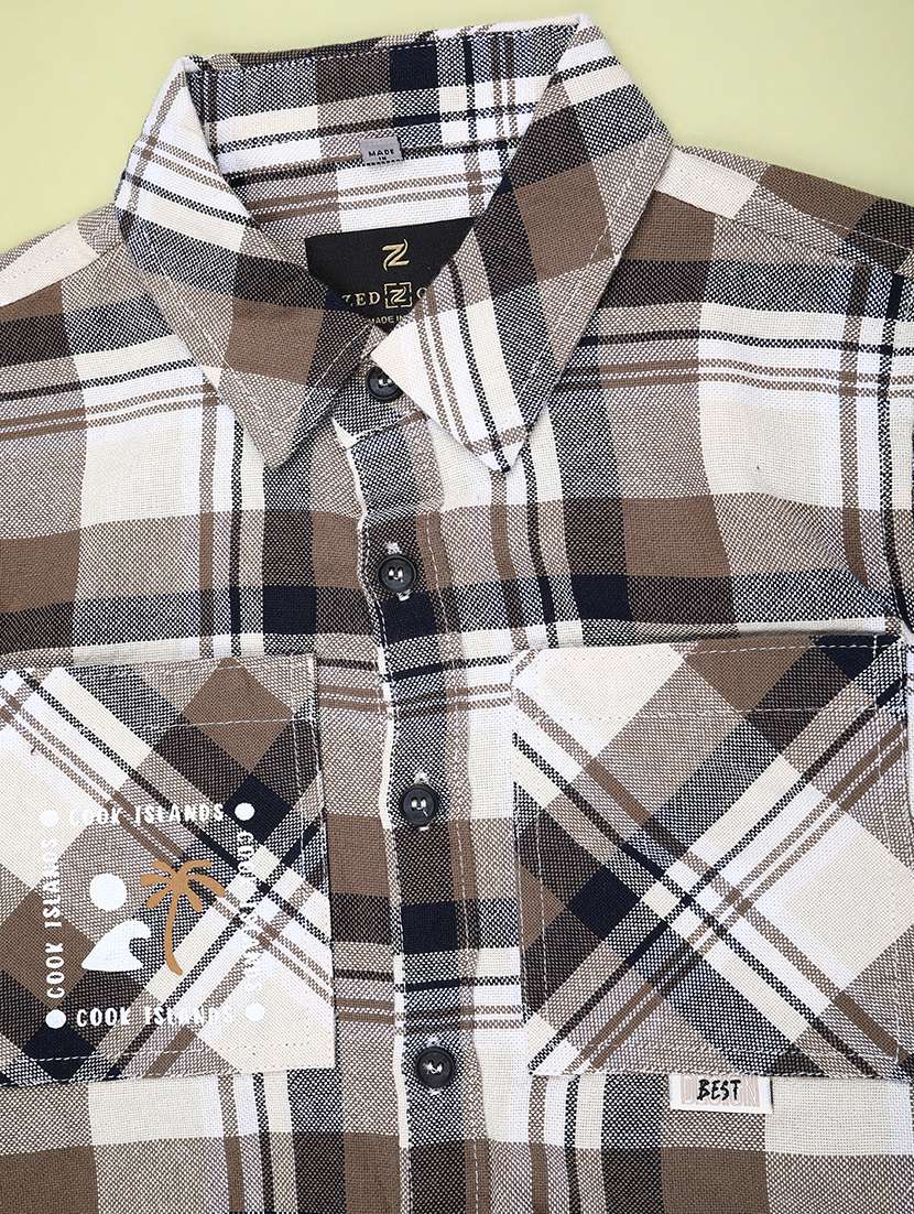 boys checkered long sleeve casual shirt - 22185348 -  Standard Image - 2