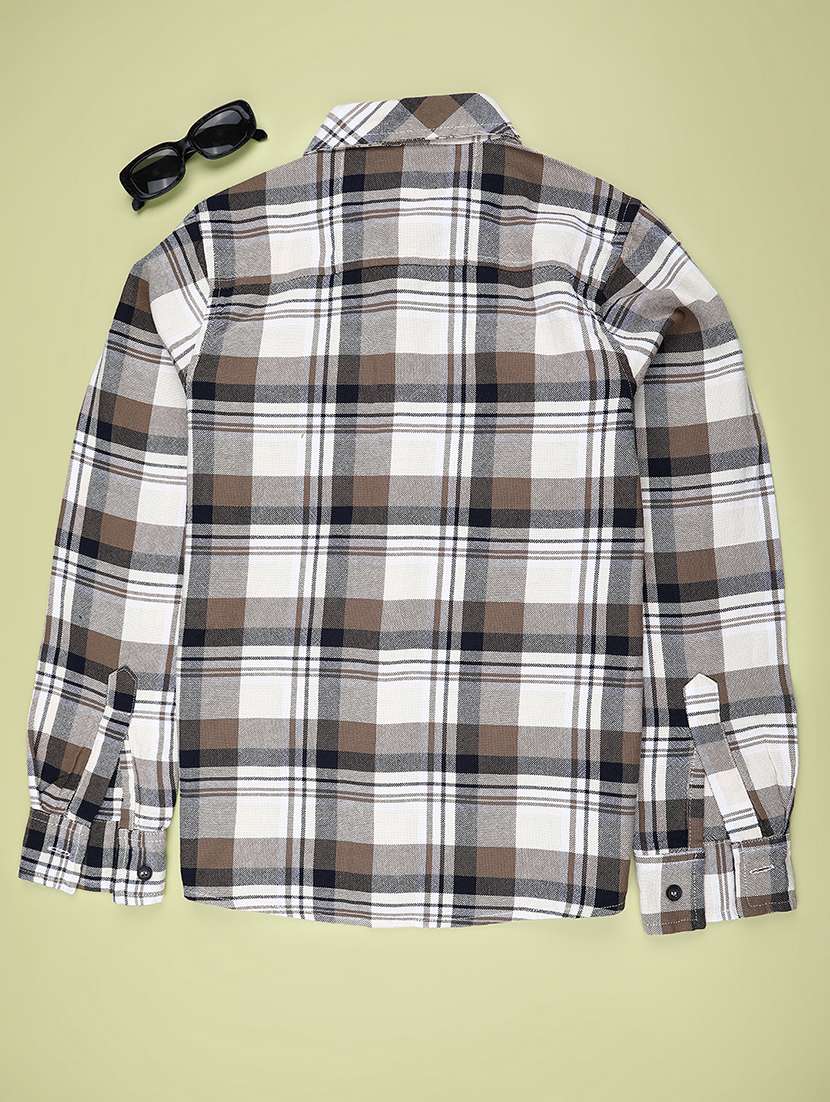 boys checkered long sleeve casual shirt - 22185348 -  Standard Image - 2