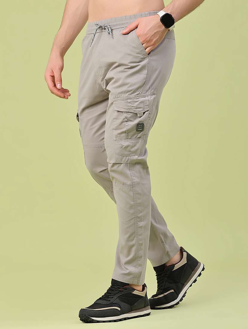 men solid mid rise cargo pant - 22185385 -  Standard Image - 2