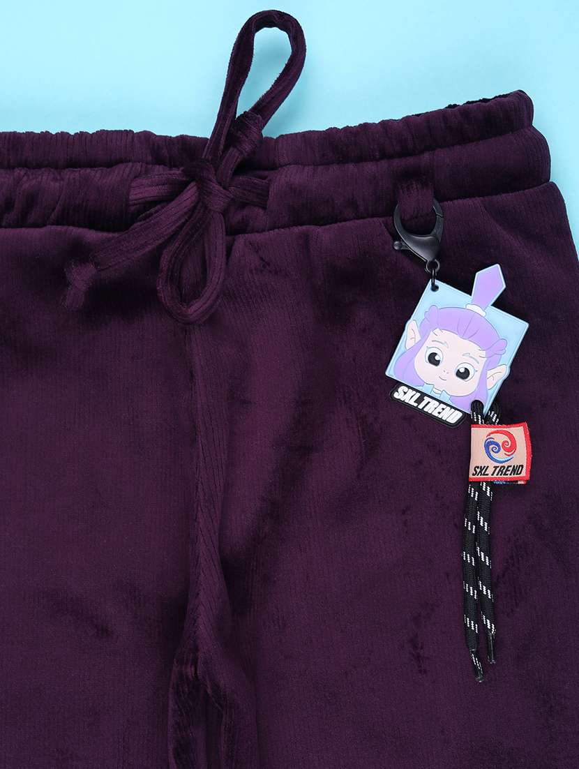 girls solid mid rise nightwear pyjama - 22185459 -  Standard Image - 2