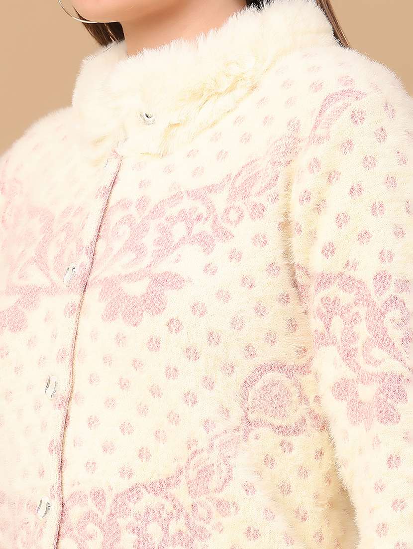 women self design long sleeve cardigan - 22185497 -  Standard Image - 2