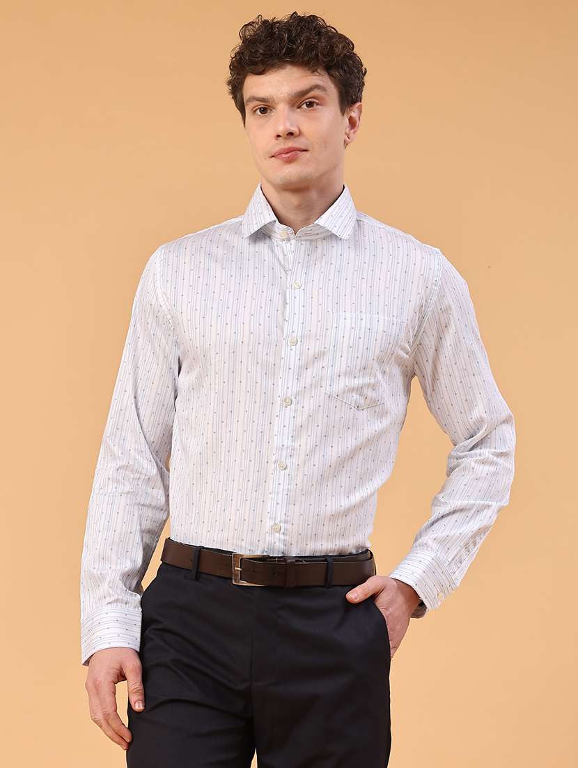 men printed long sleeve slim fit formal shirt - 22185584 -  Standard Image - 2