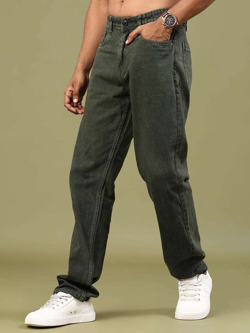men plain mid rise full length straight jeans - 22185609 -  Standard Image - 2