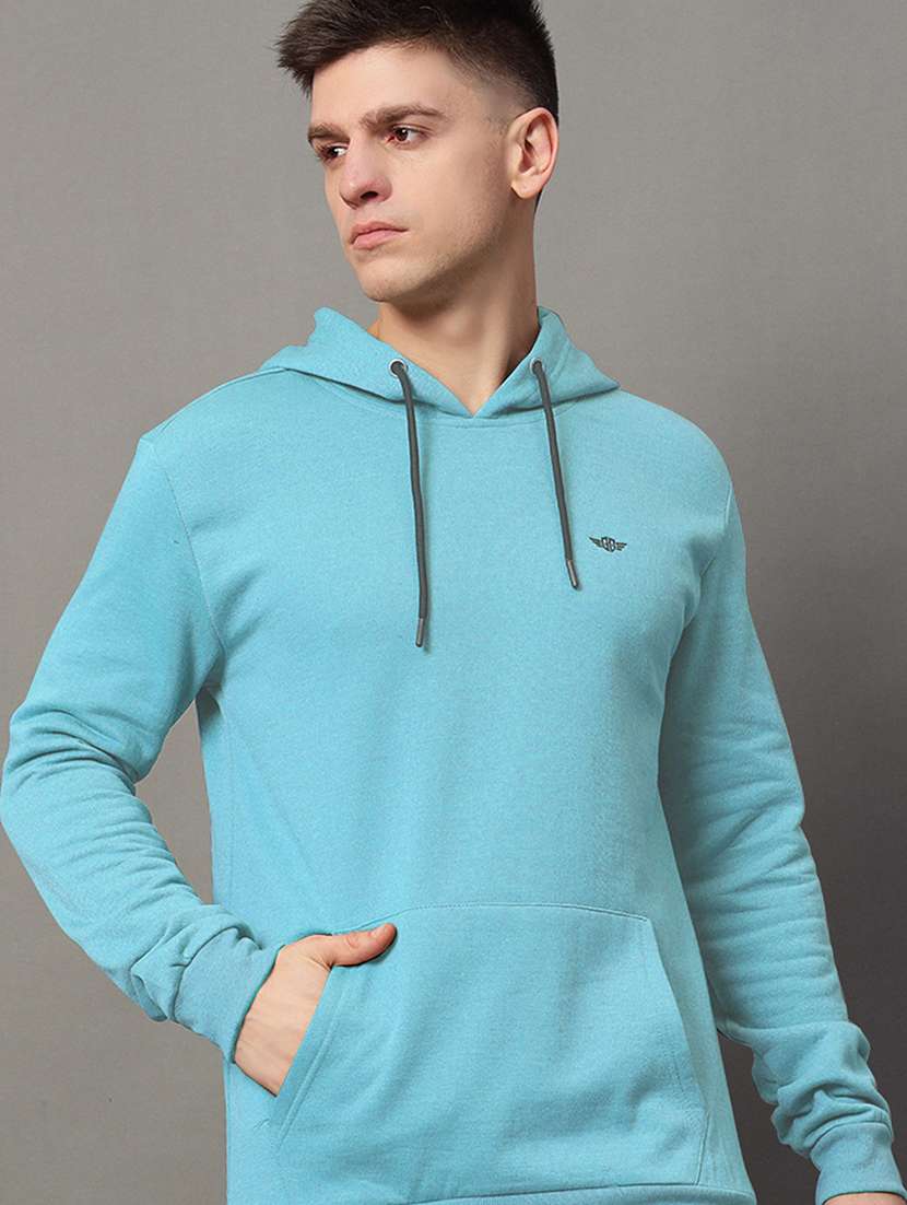 men solid long sleeve regular fit sweatshirt