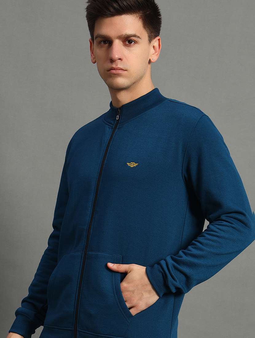 men solid long sleeve regular fit sweatshirt