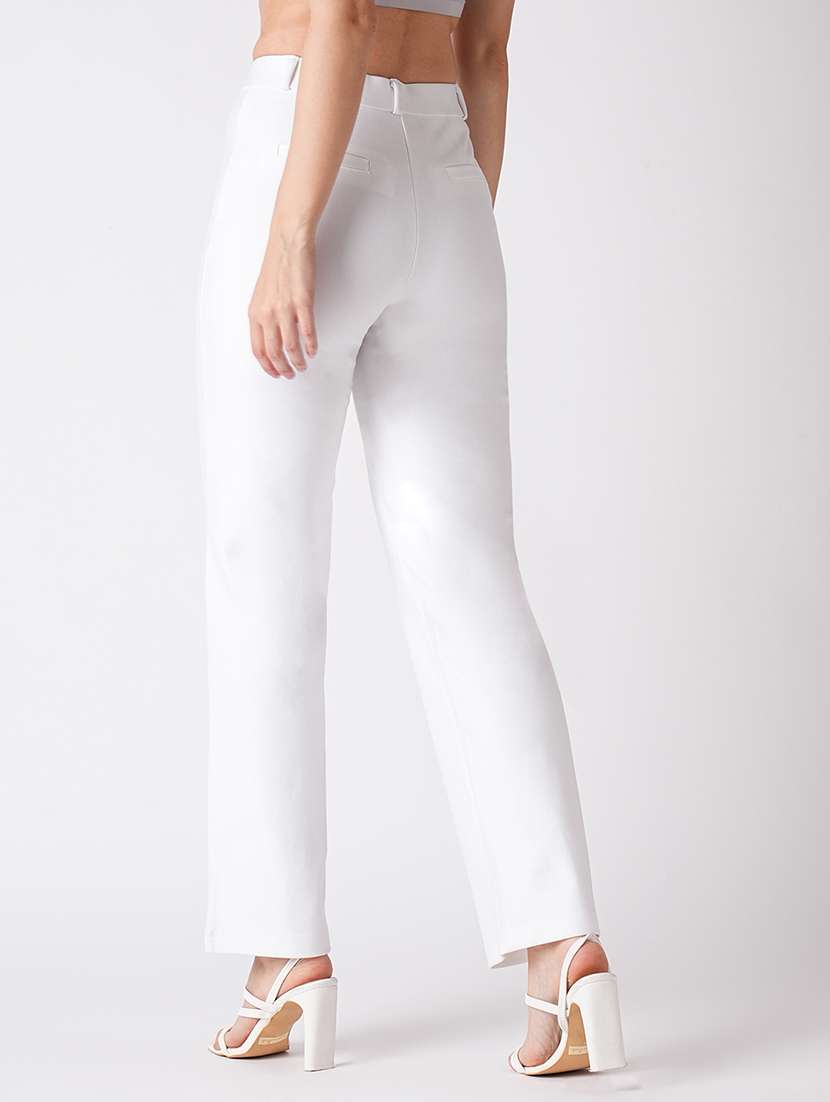 globus women white slim fit treggings - 22186168 -  Standard Image - 2