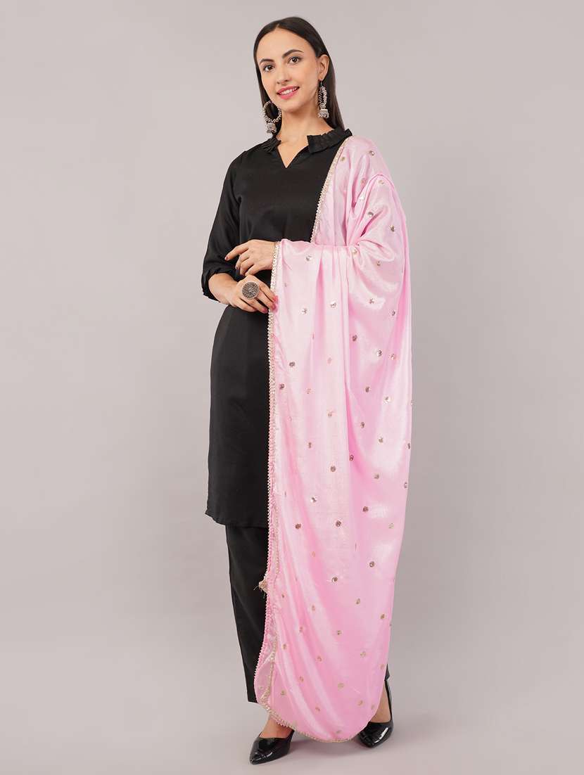 women solid with sequin work dupatta  - 22186173 -  Standard Image - 2