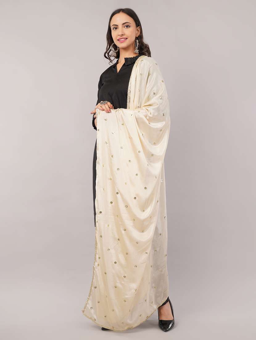 women solid with sequin work dupatta  - 22186178 -  Standard Image - 2