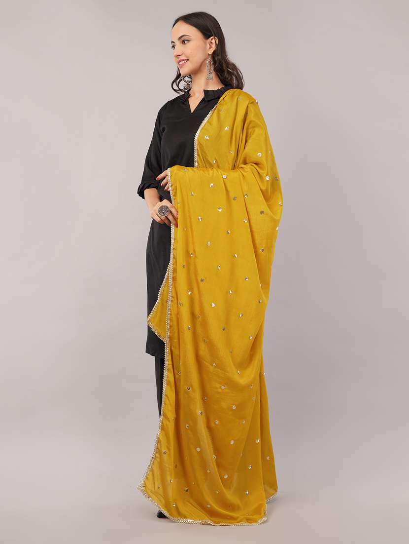 women solid with sequin work dupatta  - 22186179 -  Standard Image - 2