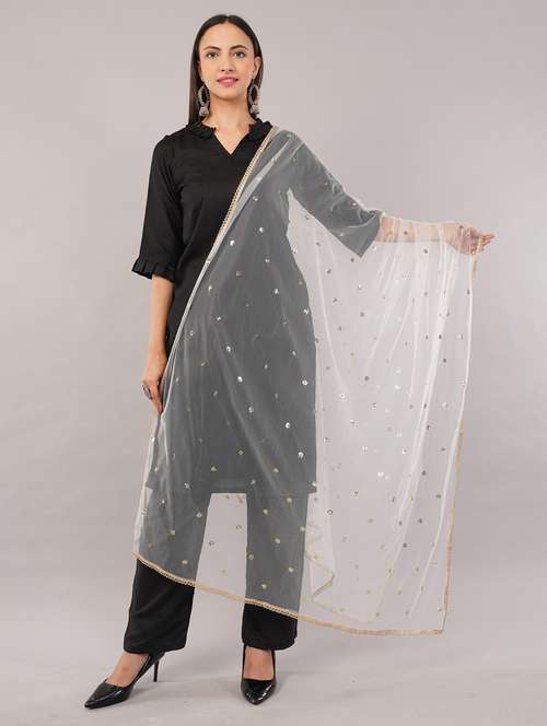 women solid with sequin work dupatta  - 22186191 -  Standard Image - 0