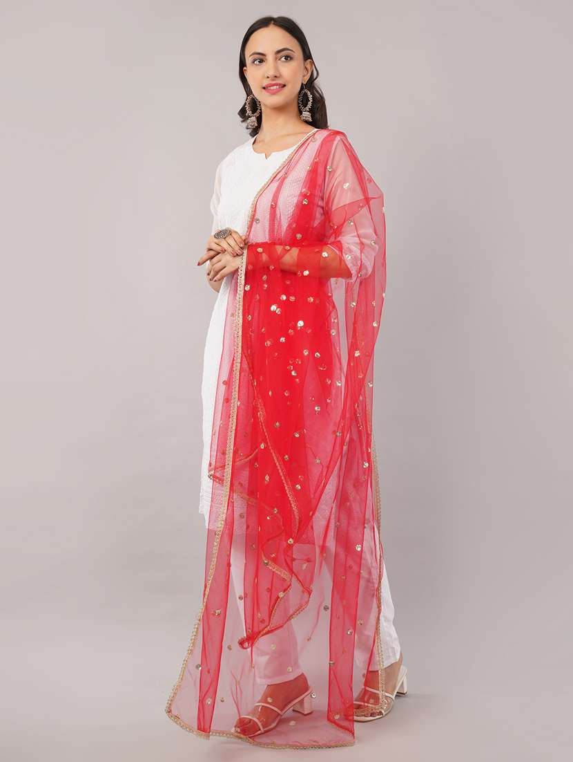 women solid with sequin work dupatta  - 22186193 -  Standard Image - 2
