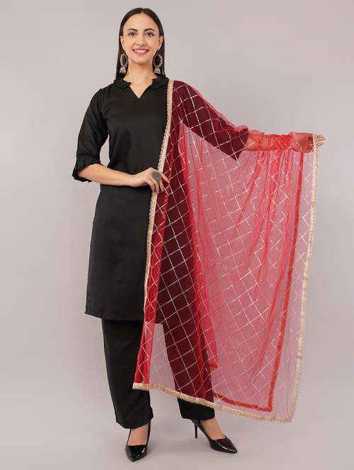 women solid with sequin work dupatta  - 22186198 -  Standard Image - 0