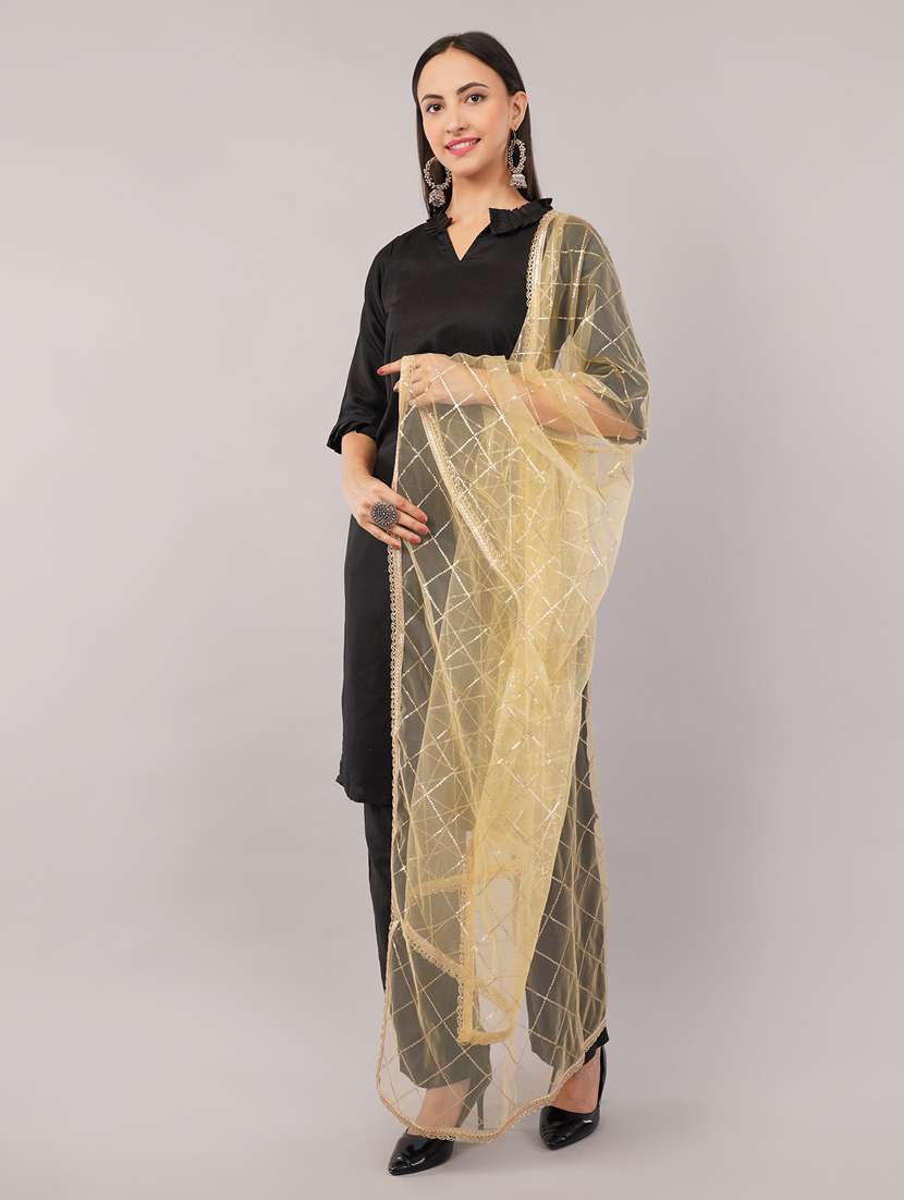 women solid with sequin work dupatta  - 22186199 -  Standard Image - 2